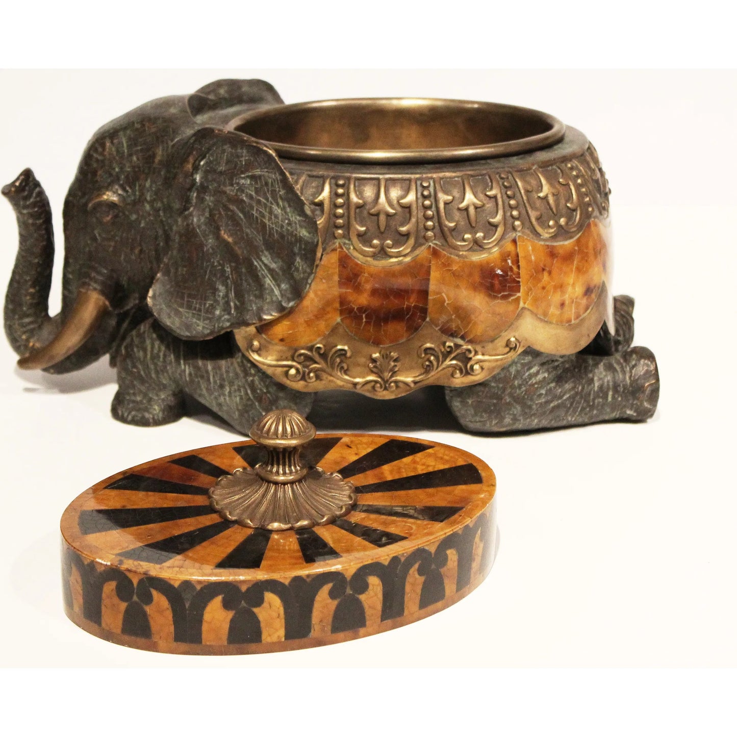 002 SI-2015718 | Additional Silo | Kneeling Elephant Box by Maitland-Smith. Made from unique in a traditional style.