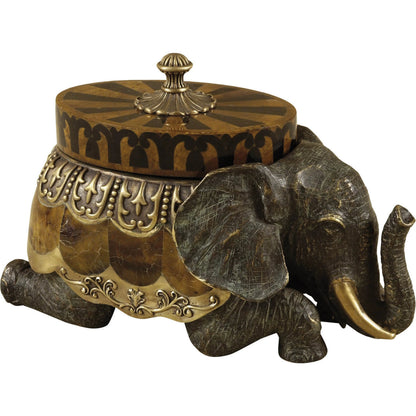 Kneeling Elephant Box by Maitland-Smith. Made from unique in a traditional style.