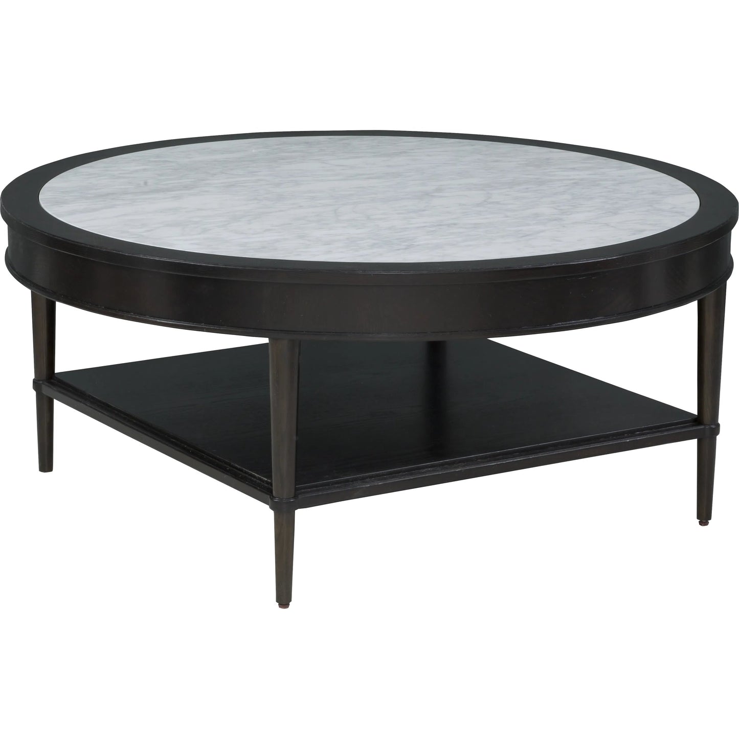 000 SI-2635955 | Primary Silo | Westwood Round Cocktail Table by Fairfield Chair in brown and graphite. Made from ash solids, veneers in a modern style.