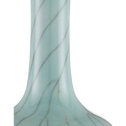 Celadon Crackle Table Lamp by Currey and Company in celadon crackle, clear, antique brass. Made from porcelain, optic crystal, metal in a modern style.