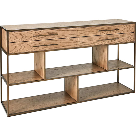 Mack Console by Global Views in antique brass. Made from unique in a transitional style.