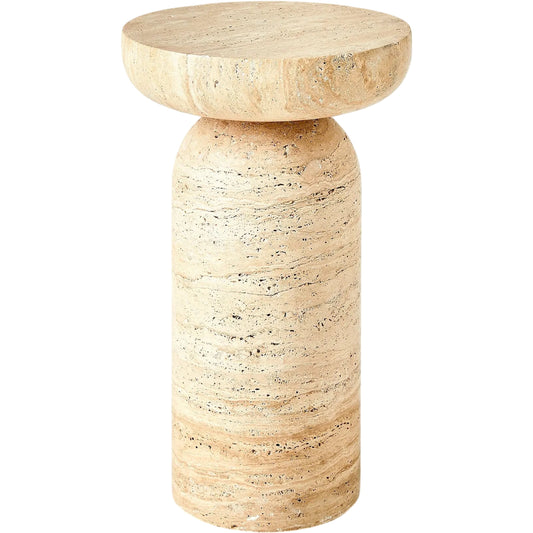 Tumble Accent Table by Global Views in travertine. Made from travertine in a unique style.