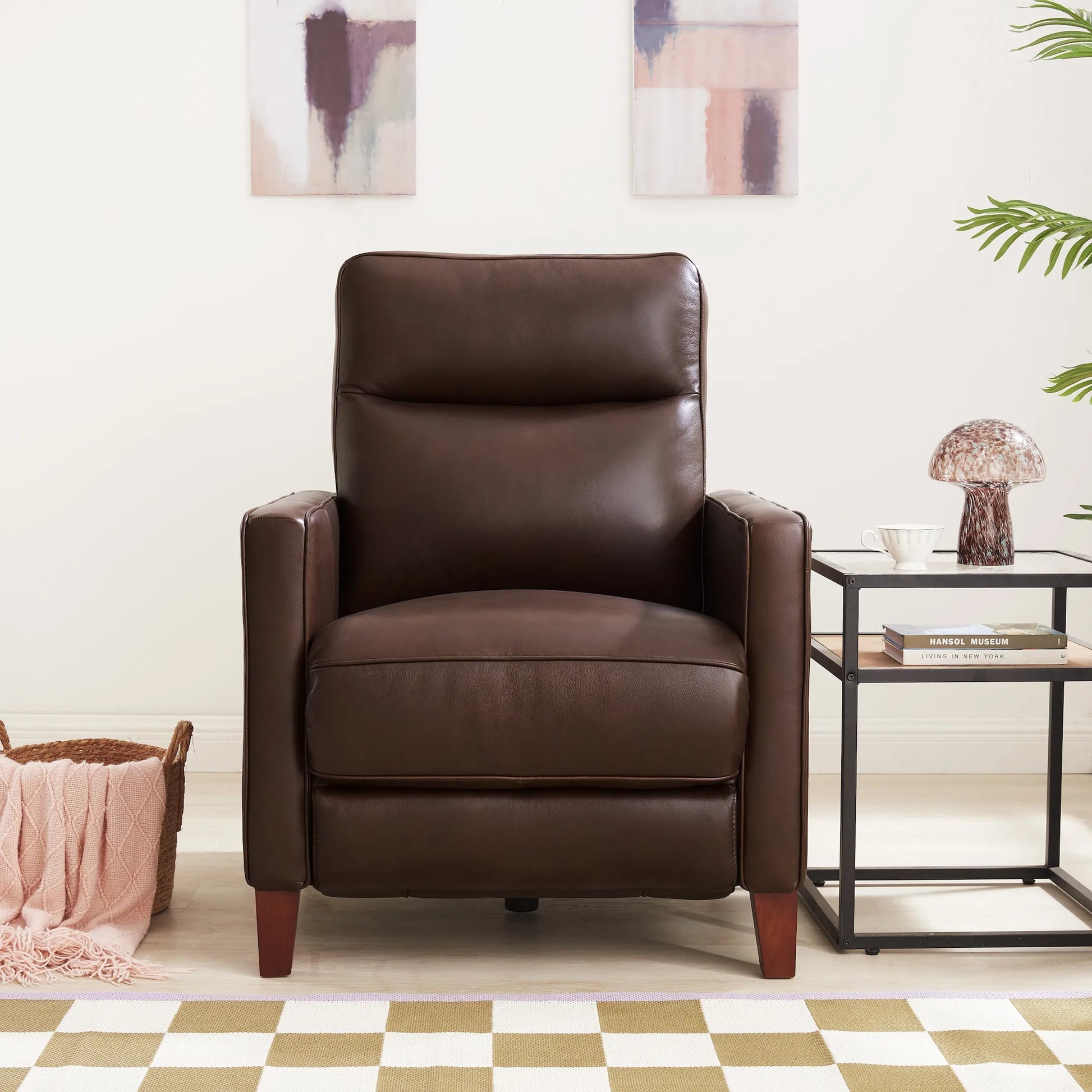Ashby Zero Gravity Power Recliner by Hydeline in cognac brown. Made from leather, pu leather in a traditional style.