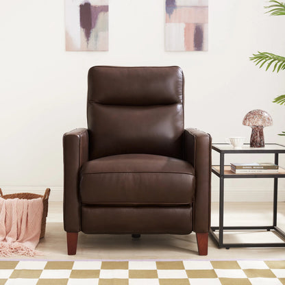 Ashby Zero Gravity Power Recliner by Hydeline in cognac brown. Made from leather, pu leather in a traditional style.