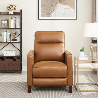 Ashby Zero Gravity Power Recliner by Hydeline in cognac brown. Made from leather, pu leather in a traditional style.