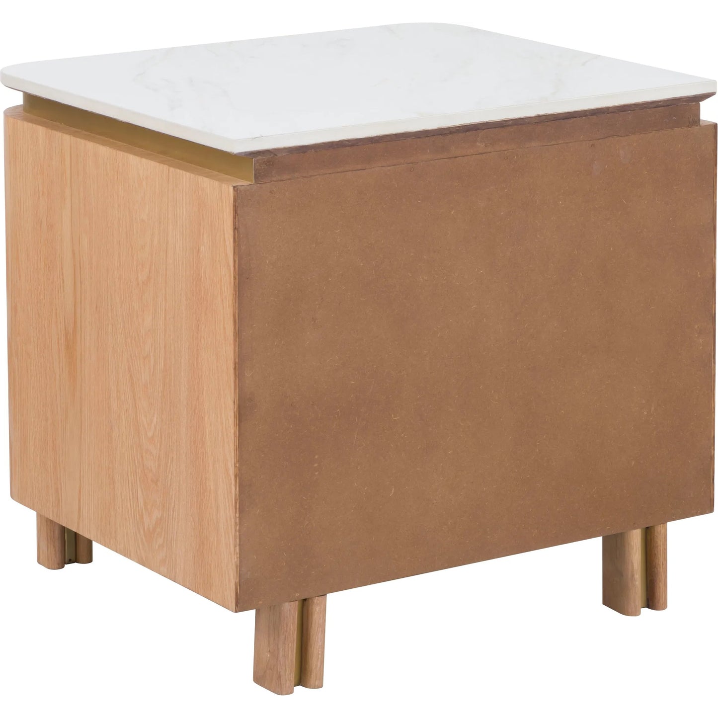 002 SI-2635959 | Additional Silo | Portobello 2-Drawer End Table by Fairfield Chair in light brown and oak. Made from oak veneers, quartz in a modern style.