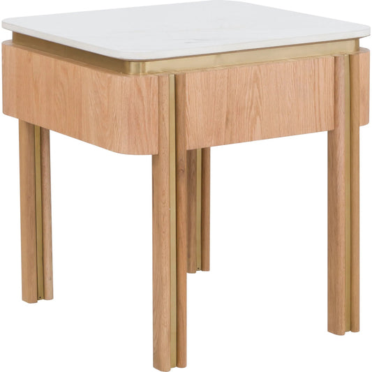 000 SI-2635962 | Primary Silo | Portobello End Table by Fairfield Chair in light brown and oak. Made from oak veneers, quartz in a modern style.