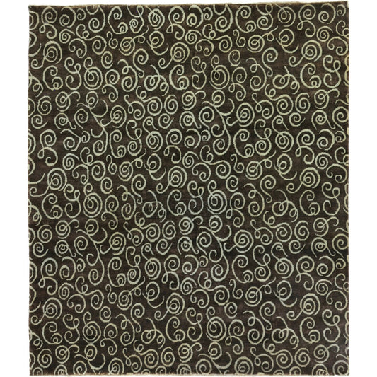 Metro 8185 Rug by Exquisite Rugs in brown, light blue. Made from new zealand wool in a unique style.