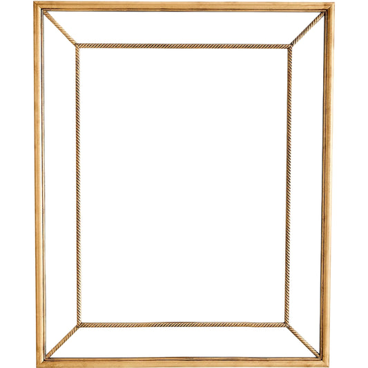 Gilded Rope Mirror by Global Views in gold. Made from unique in a unique style.