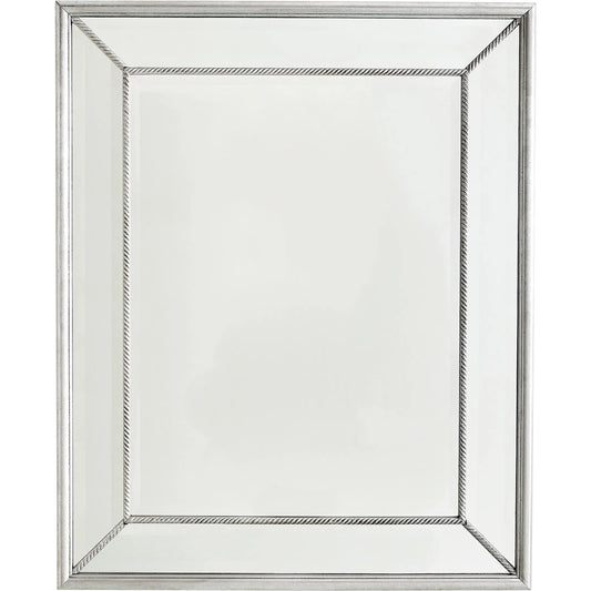 Vermeil Rope Mirror by Global Views in silver. Made from unique in a transitional style.