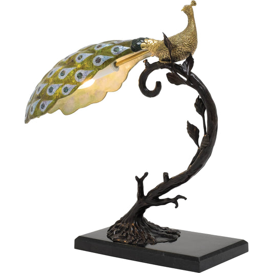 Peacock Desk Lamp by Maitland-Smith. Made from unique in a traditional style.