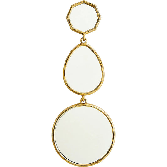Cascade Mirror II by Global Views in b. Made from brass, mirror, iron in a unique style.