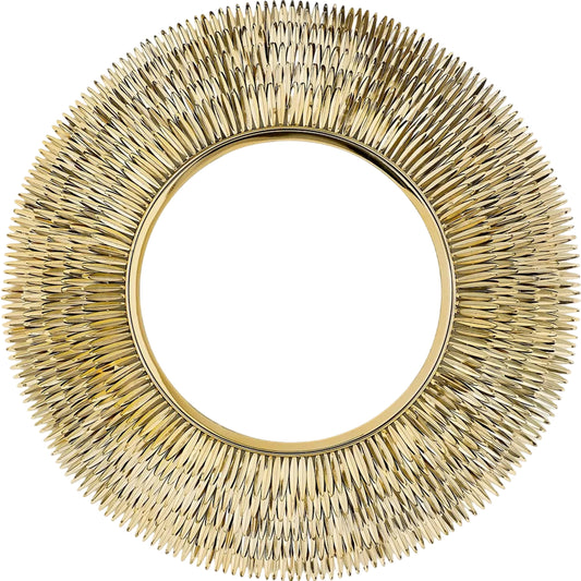 Quill Burst Mirror by Global Views in brass. Made from unique in a unique style.