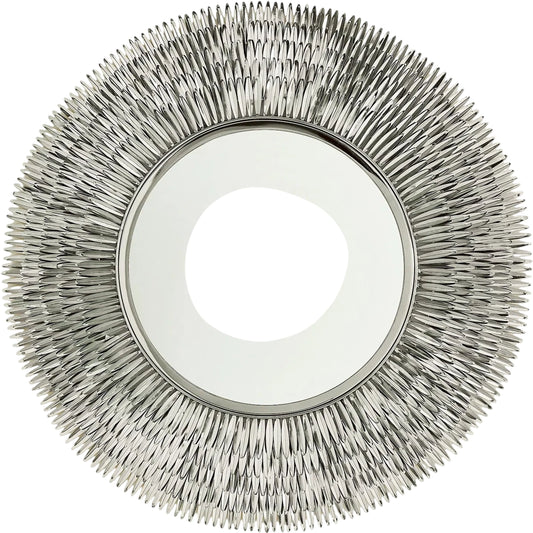 Quill Burst Mirror by Global Views in nickel. Made from mild steel, glass in a unique style.