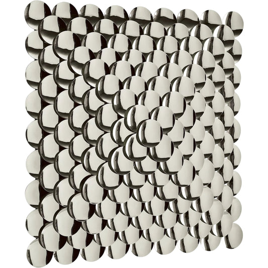Pyramid Wall Decor by Global Views. Made from stainless steel in a modern style.