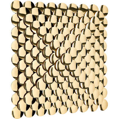 Pyramid Wall Decor by Global Views. Made from stainless steel in a modern style.