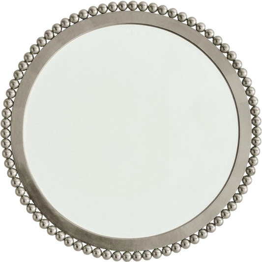 Ball Bearing Mirror by Global Views in silver leaf. Made from iron, mirror in a unique style.