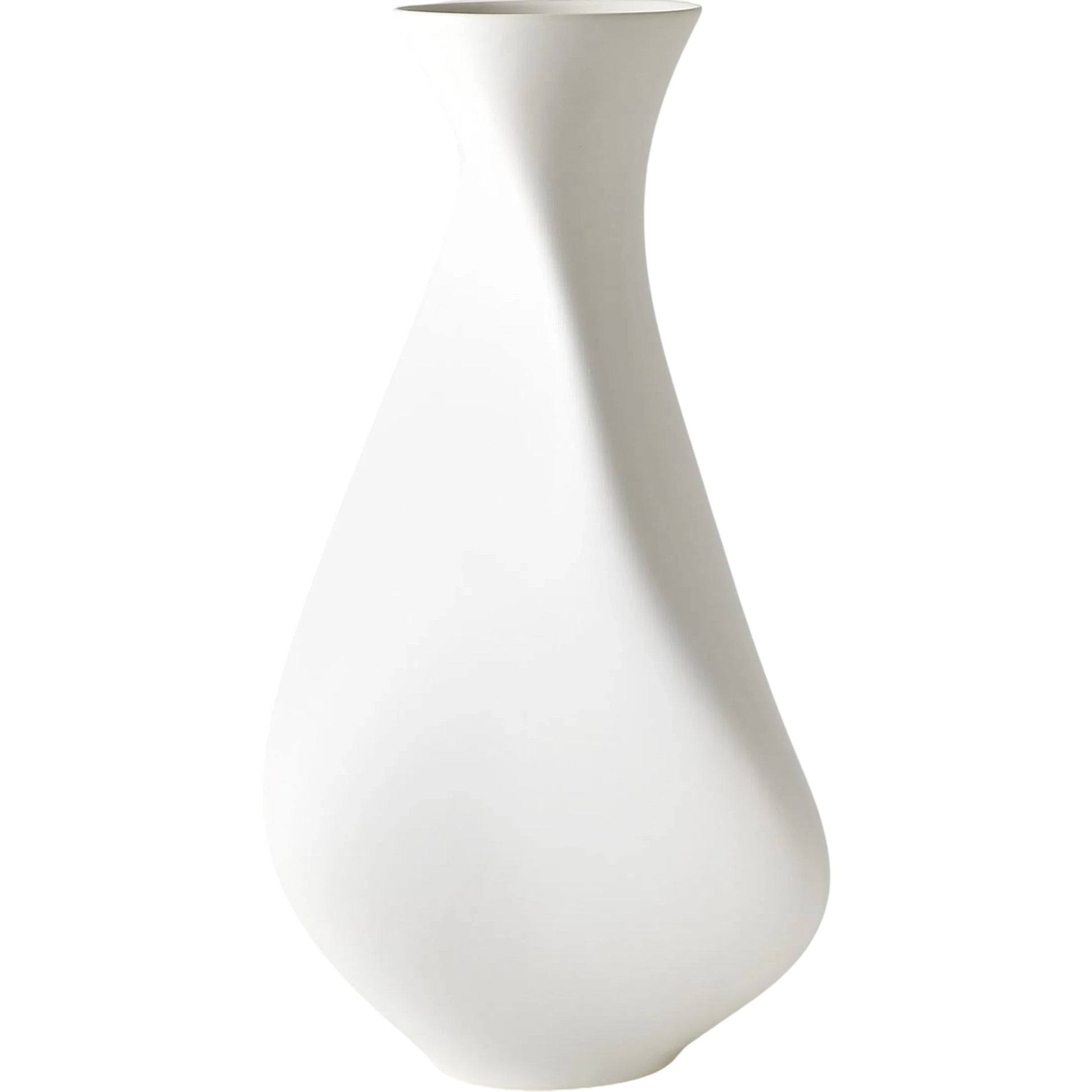 Serenity Vase by Global Views in matte white and white. Made from unique in a modern style.