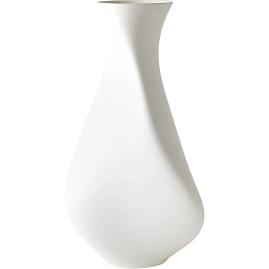 Serenity Vase by Global Views in matte white and white. Made from unique in a unique style.