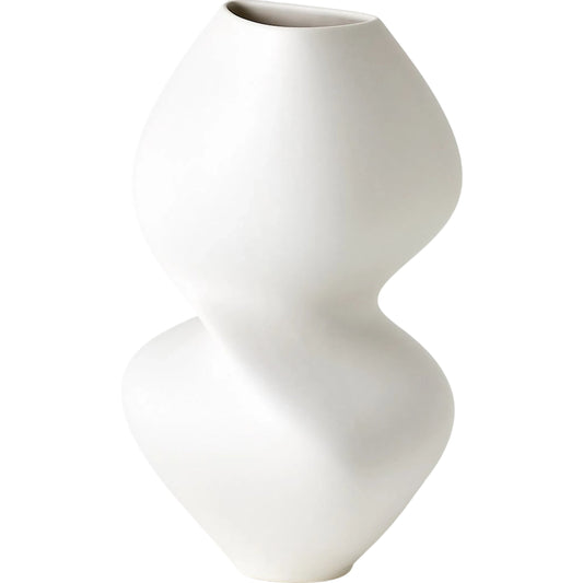 Hushed Vase by Global Views in matte white and white. Made from unique in a unique style.