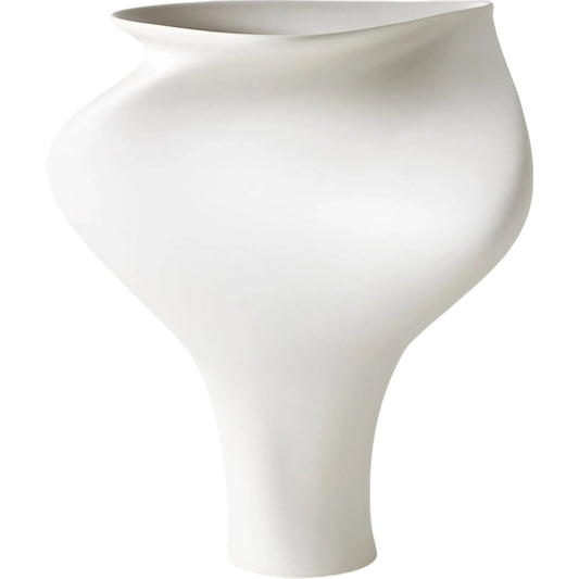 Tranquility Vase by Global Views in matte white and white. Made from unique in a unique style.