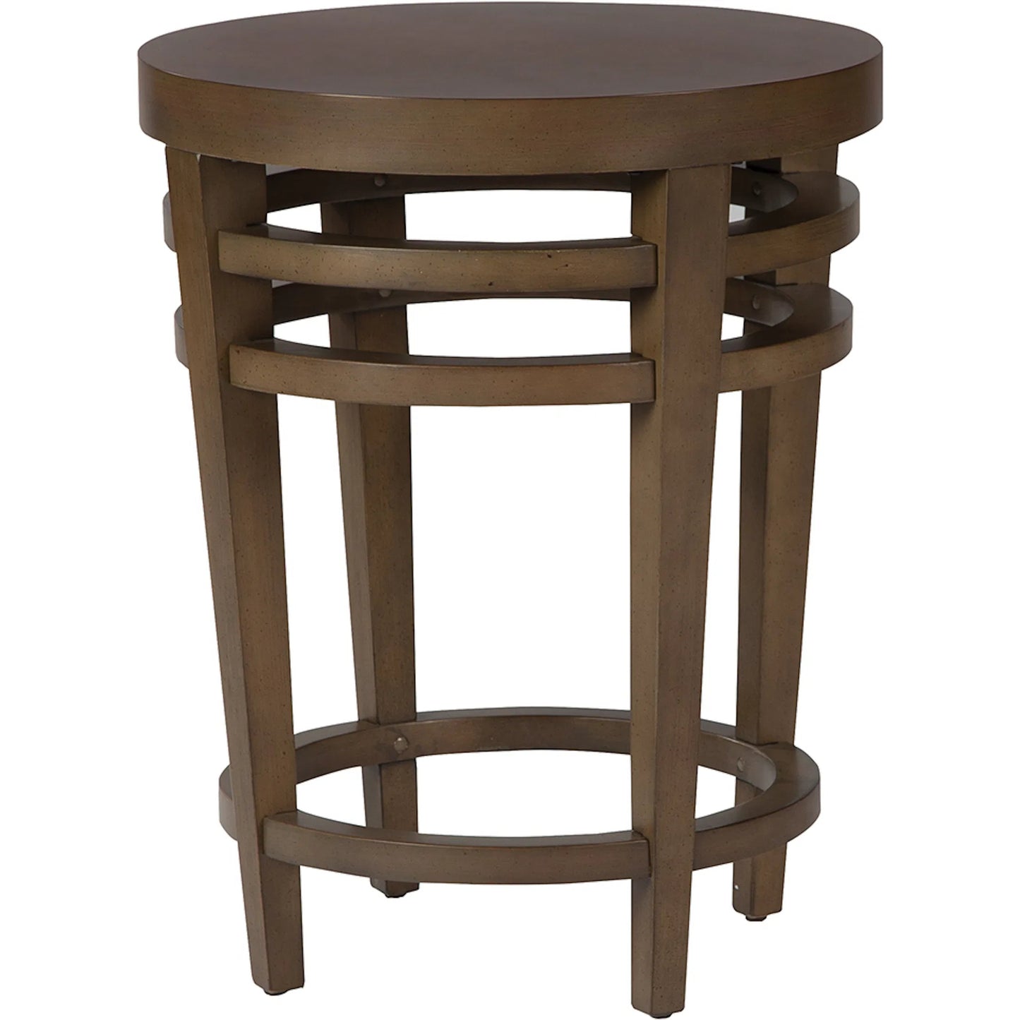 000 SI-2635980 | Primary Silo | Artisan Chairside Table by Fairfield Chair in brown and mica. Made from birch solids, fashioned cherry veneers in a unique style.