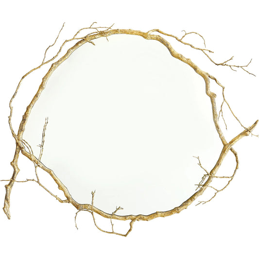 Botanica Mirror by Global Views in brass. Made from mdf, cast iron, mirror in a modern style.