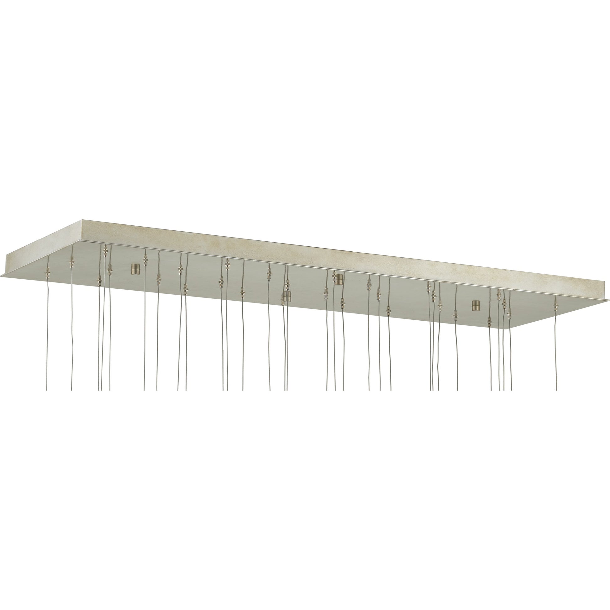 Finhorn Linear Pendant by Currey and Company in painted silver, pearl. Made from metal, mother of pearl in a modern style.