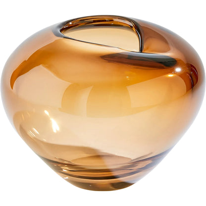 Undulating Vase by Global Views. Made from art glass in a eclectic & global style.