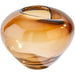 Undulating Vase by Global Views. Made from art glass in a eclectic & global style.