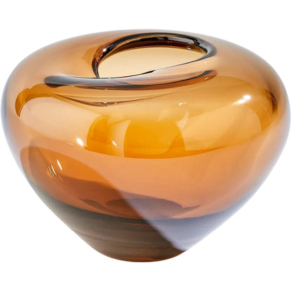 Undulating Vase by Global Views. Made from art glass in a eclectic & global style.