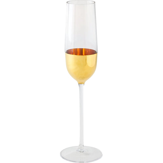 Metallic Orb Champagne Flute by Global Views. Made from art glass in a unique style.