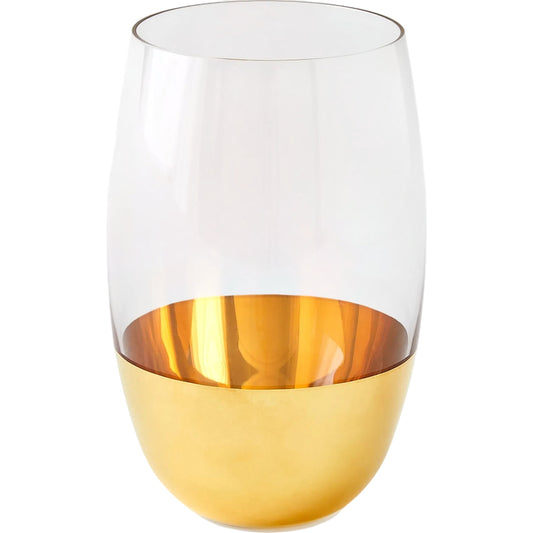 Metallic Orb Highball Glass by Global Views. Made from art glass in a unique style.