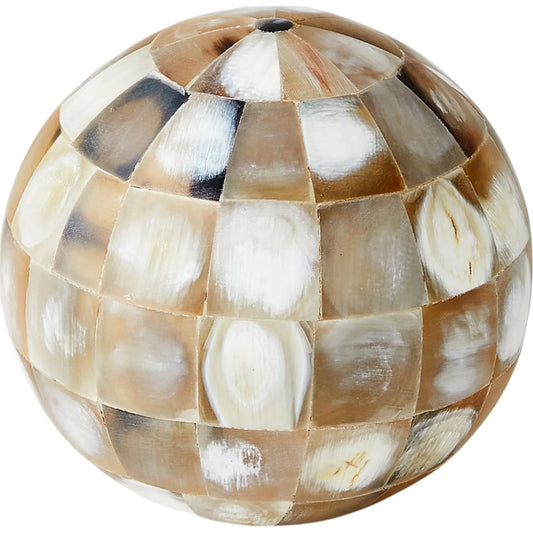 Horn Sphere by Global Views. Made from mdf, horn, buffalo bone, horn - bubalus bubalis - country of origin - india in a unique style.