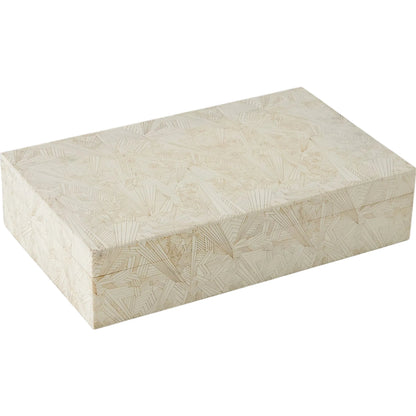 Searchlight Box by Global Views in beige and ivory. Made from unique in a transitional style.