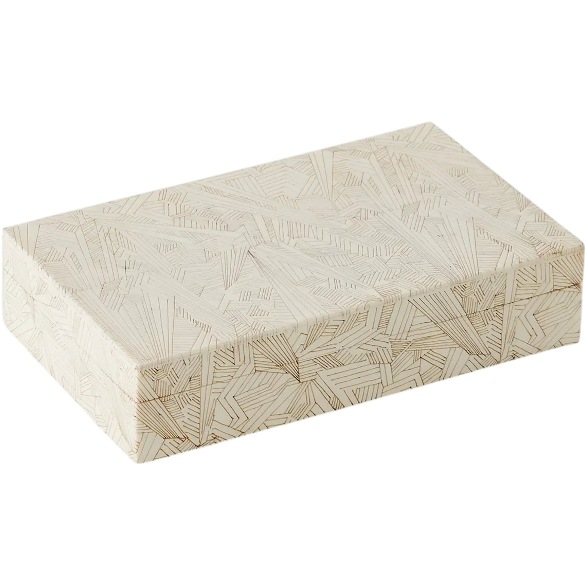 Searchlight Box by Global Views in beige and ivory. Made from unique in a transitional style.