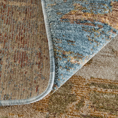 Pearson PRS39SCF Rug by Feizy in blue, ivory, brown. Made from polyester in a unique style.