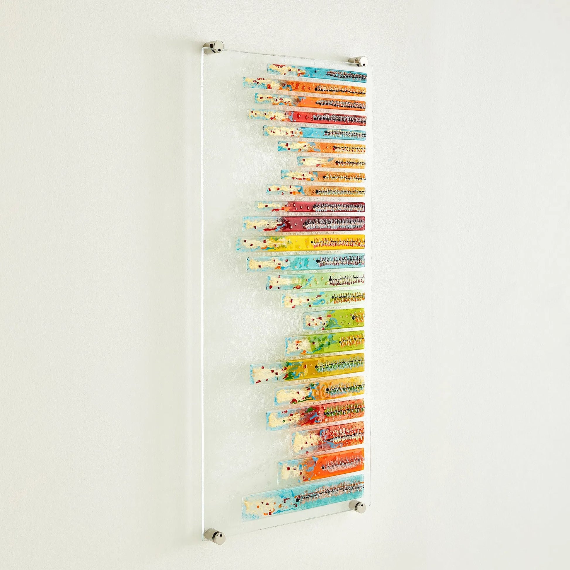 Sticks Fused Glass Wall Art by Global Views in sand, red, tan and clear. Made from unique in a eclectic & global style.