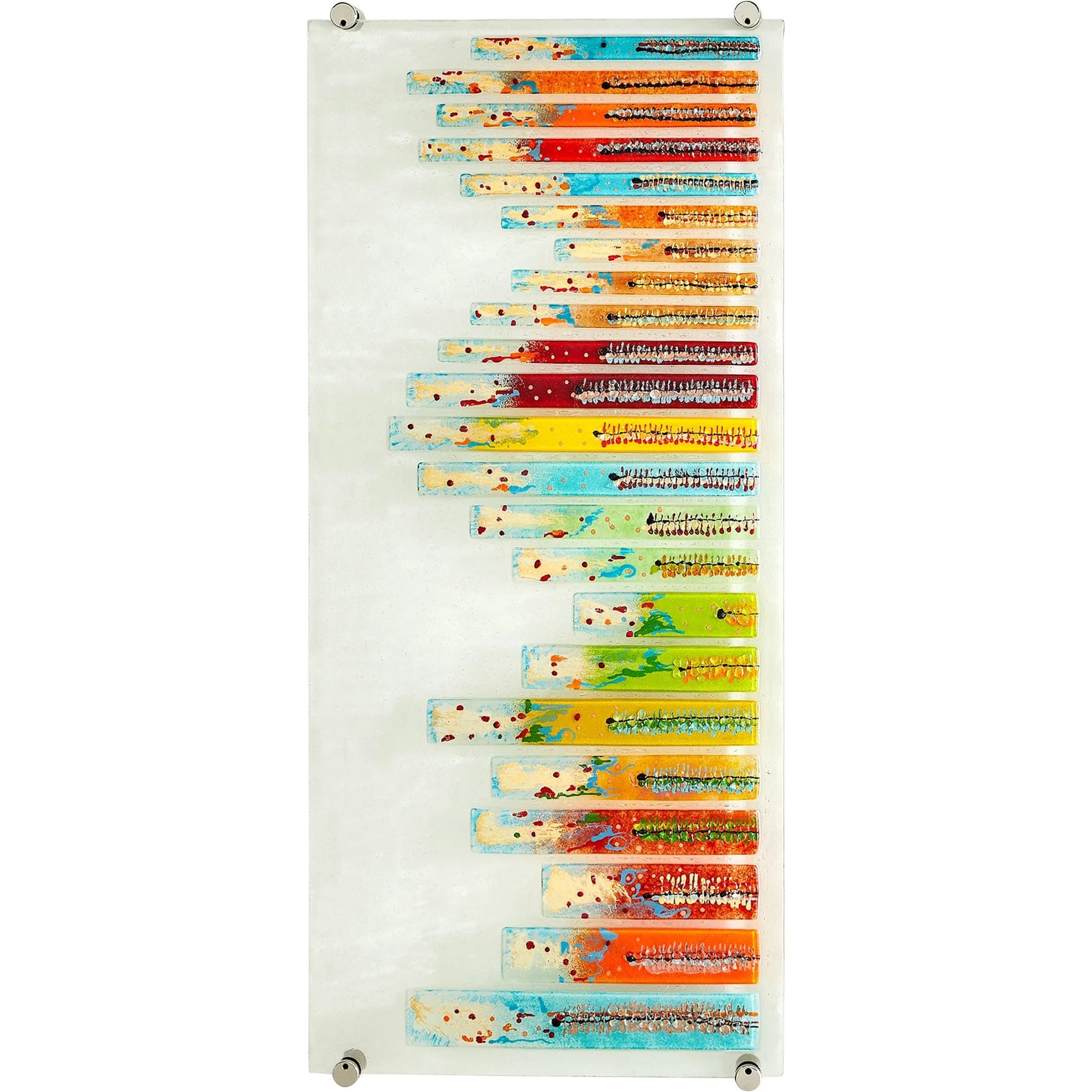 Sticks Fused Glass Wall Art by Global Views in sand, red, tan and clear. Made from unique in a eclectic & global style.