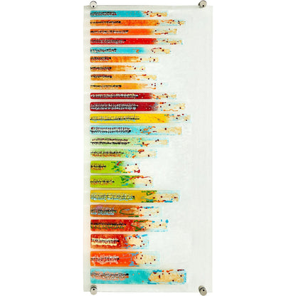 Sticks Fused Glass Wall Art by Global Views in sand, red, tan and clear. Made from unique in a eclectic & global style.