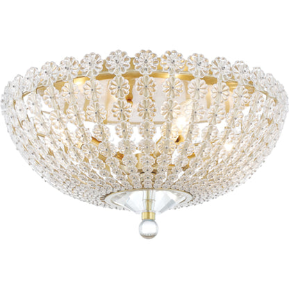 Floral Park Flush Mount by Hudson Valley. Made from brass in a cottage & farmhouse style.