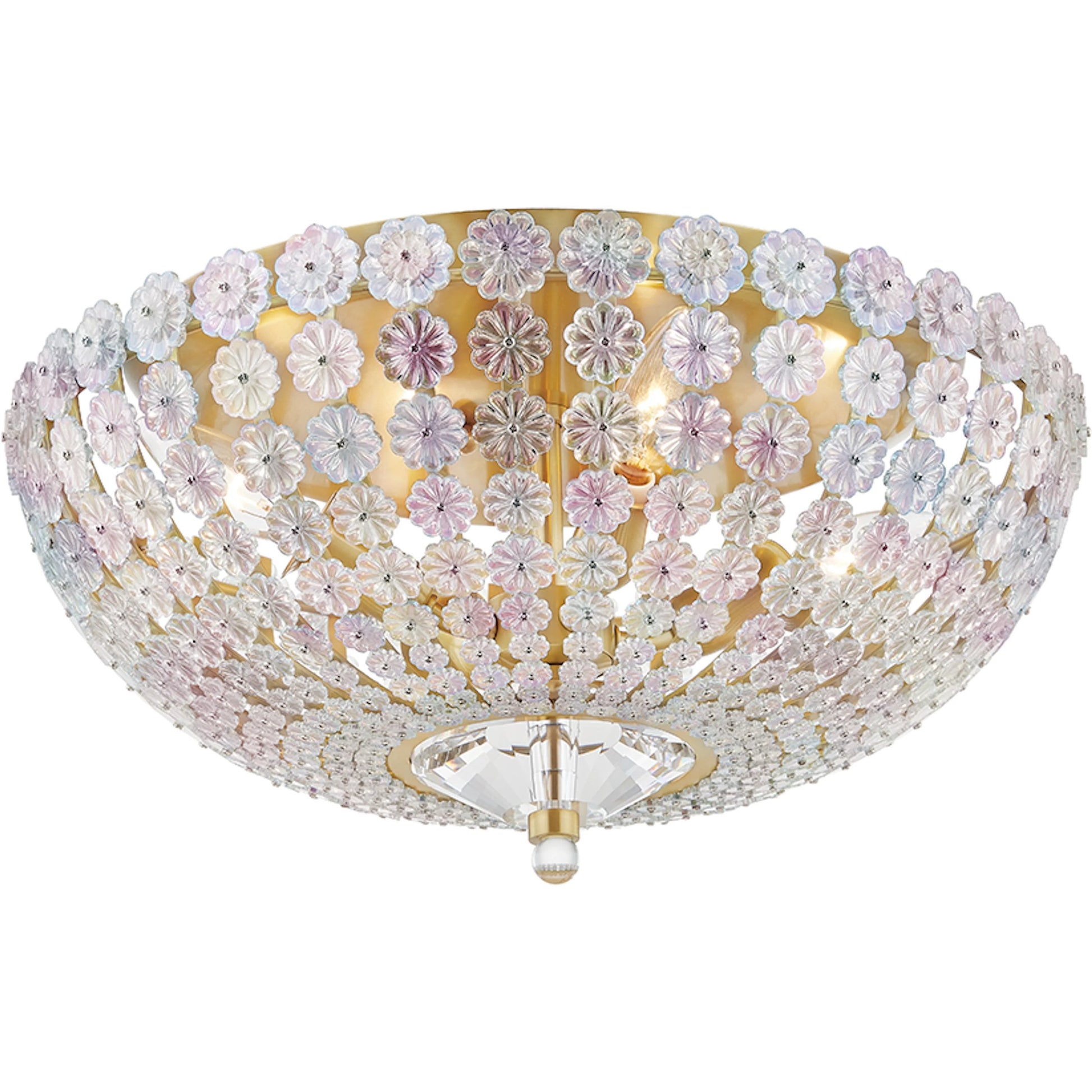 Floral Park Flush Mount by Hudson Valley. Made from brass in a cottage & farmhouse style.