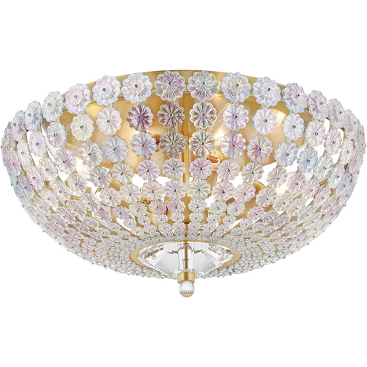 Floral Park Flush Mount by Hudson Valley. Made from brass in a cottage & farmhouse style.