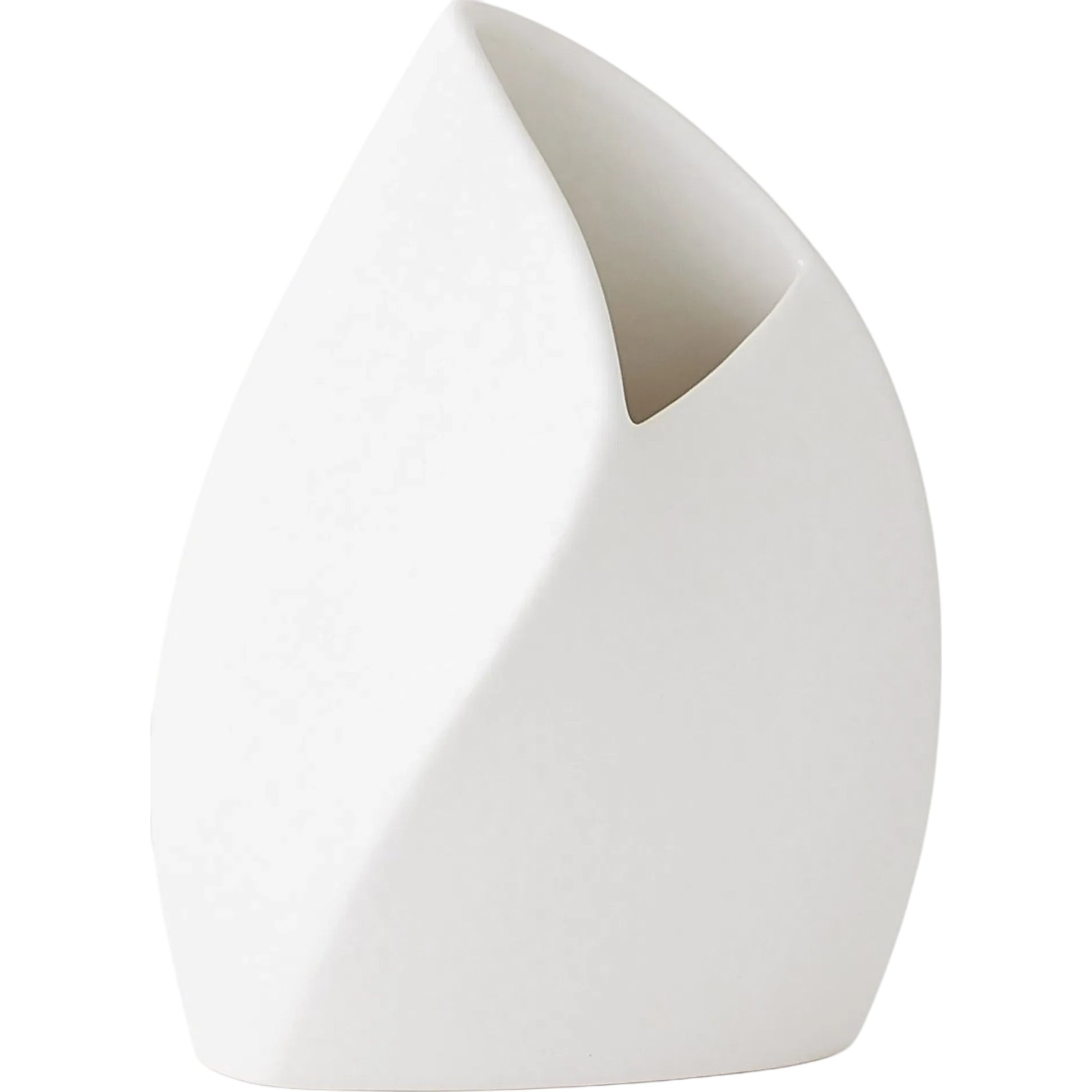 Willow Vase by Global Views in white. Made from ceramic in a modern style.