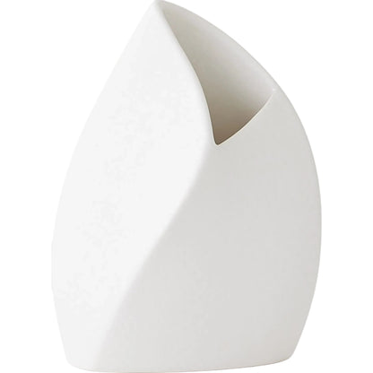 Willow Vase by Global Views in white. Made from ceramic in a modern style.