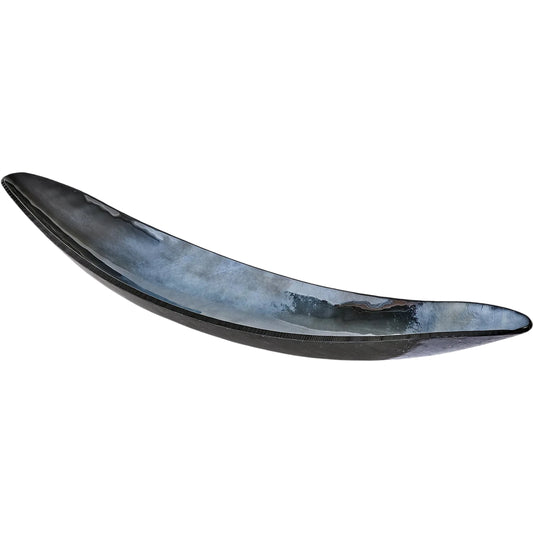 Obsidian Gondola by Global Views in metallic black. Made from art glass in a eclectic & global style.