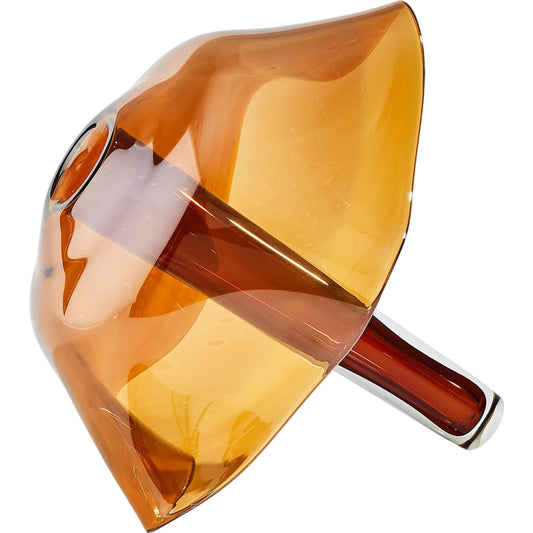 Andromeda Vase by Global Views in dark amber. Made from glass in a eclectic & global style.