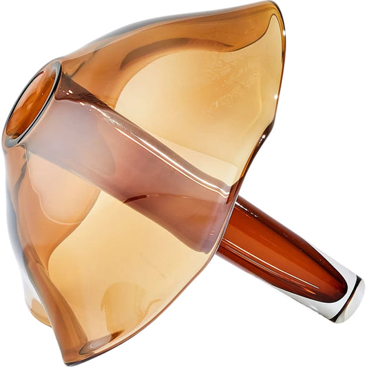 Andromeda Vase by Global Views in dark amber. Made from glass in a eclectic & global style.