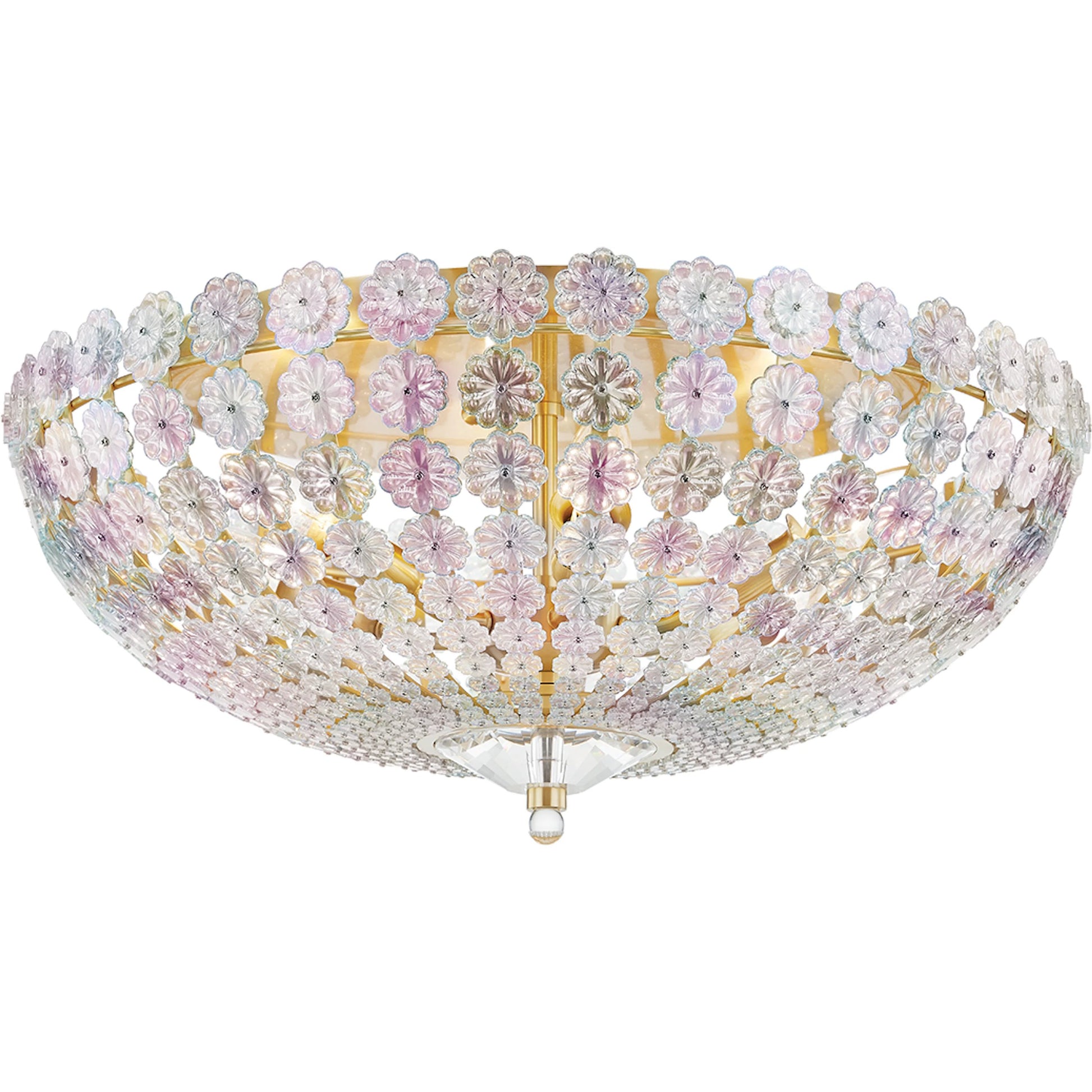 Floral Park Flush Mount by Hudson Valley. Made from brass in a cottage & farmhouse style.