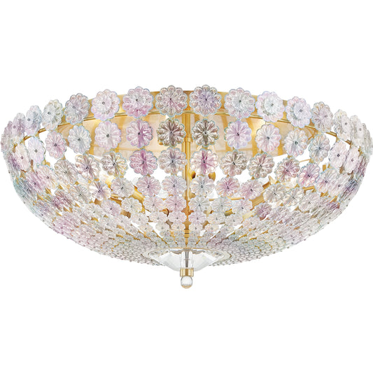 Floral Park Flush Mount by Hudson Valley. Made from brass in a cottage & farmhouse style.